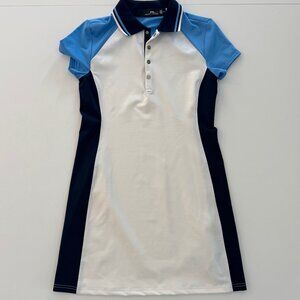 Rlx Ralph Lauren Girls Dress, Color Blocked Stretch Short Sleeve Medium (8-10)